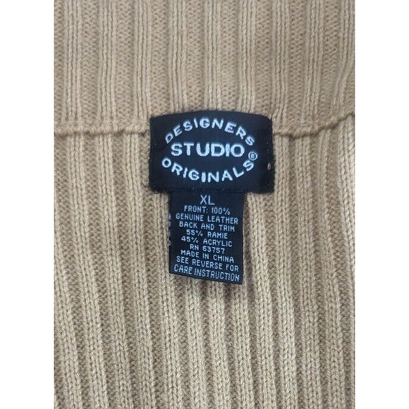 Designers Studio Tan Suede Leather Vest XL M1 Boho Western Fall Outdoor - Picture 6 of 6